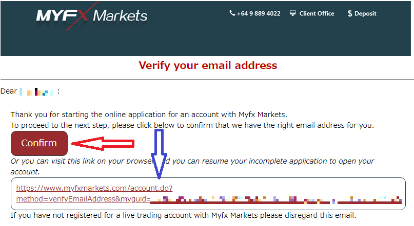 MyFXMarketsメール画面